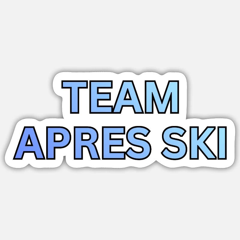 Team Après Ski Gradient - Sticker size S (10 x 10 cm) - white matte