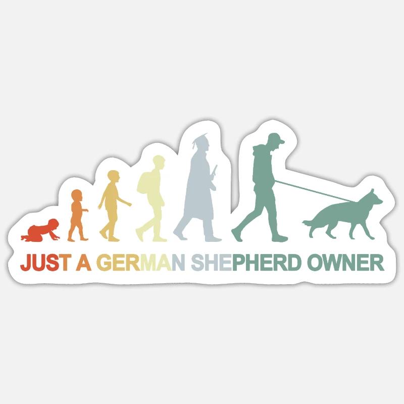 Evolution German Shepherd Owner Sticker size S (10 x 10 cm)