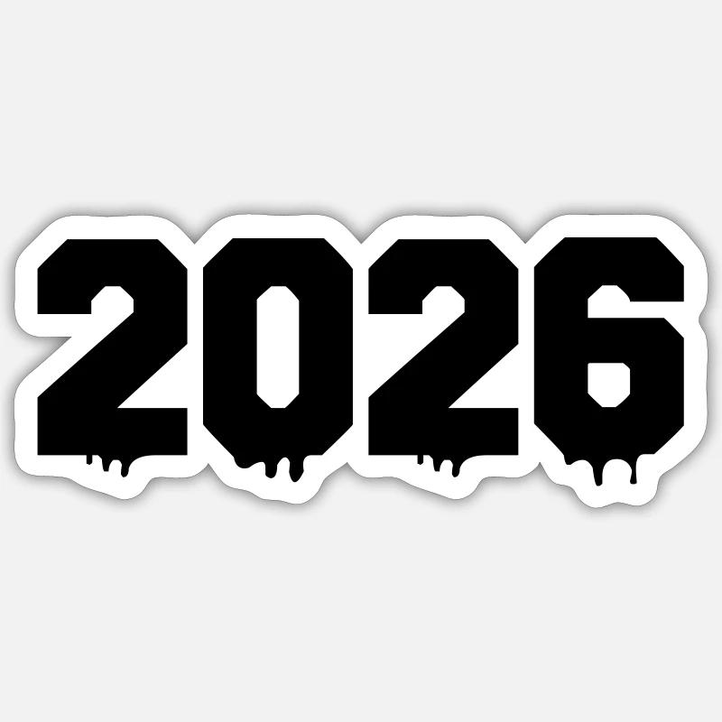 2026- - Sticker size S (10 x 10 cm) - white matte