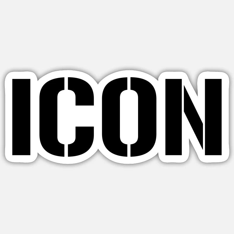 Icon - Sticker Größe S (10 x 10 cm) - Mattweiß