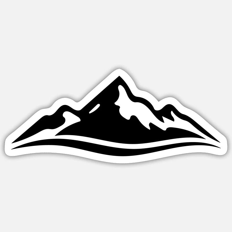 mountain - Sticker size S (10 x 10 cm) - white matte