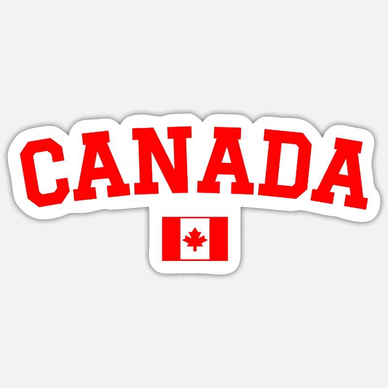 Canada Flag Design Red - Sticker size S (10 x 10 cm) - white matte