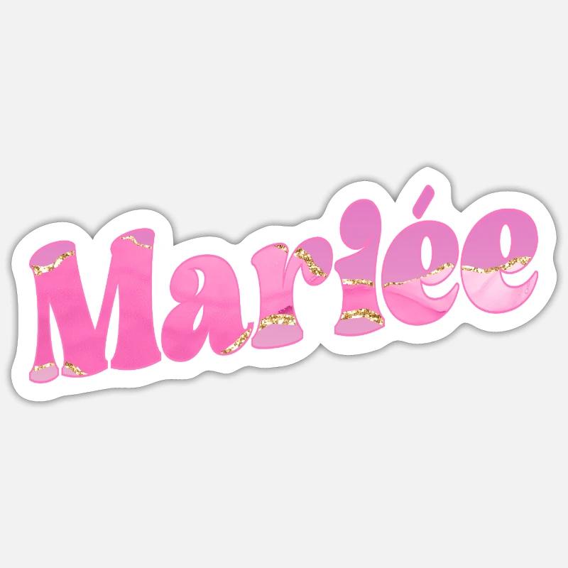 Brauthochzeit - Sticker Größe S (10 x 10 cm) - Mattweiß