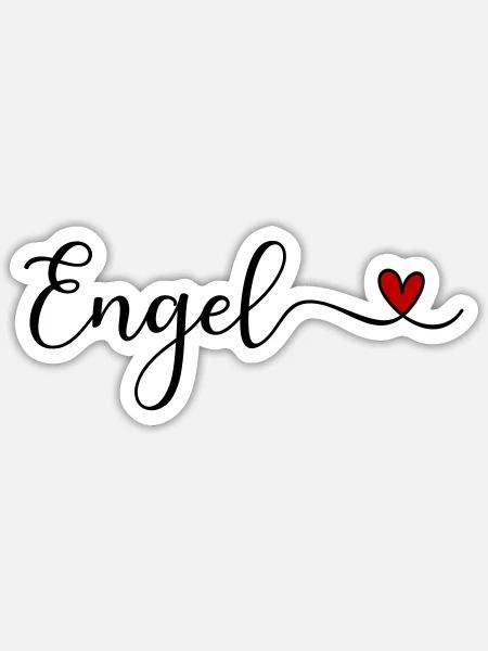 Engel - Sticker Größe S (10 x 10 cm) - Mattweiß