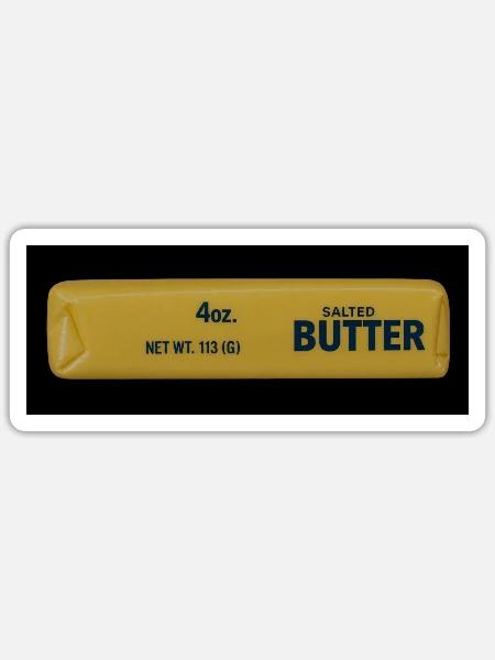 Salted Butter Squishie - Sticker Größe S (10 x 10 cm) - Mattweiß