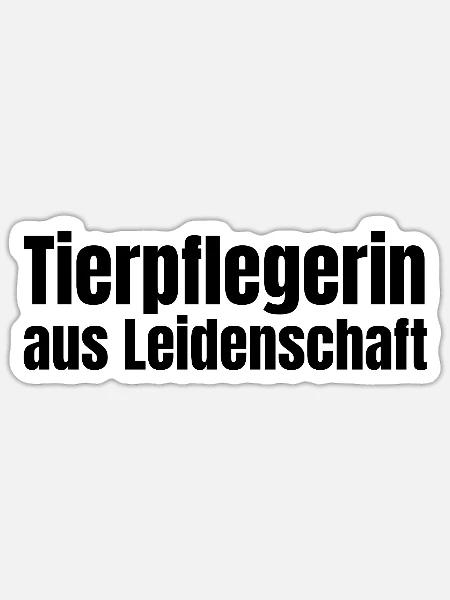 Tierpflegerin aus Leidenschaft Tiere Geschenk - Sticker Größe S (10 x 10 cm) - Mattweiß