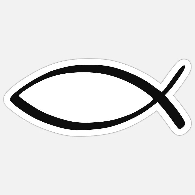 Jesus fish Sticker size S (10 x 10 cm)