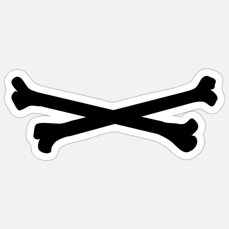 bones - Sticker Größe S (10 x 10 cm) - Mattweiß
