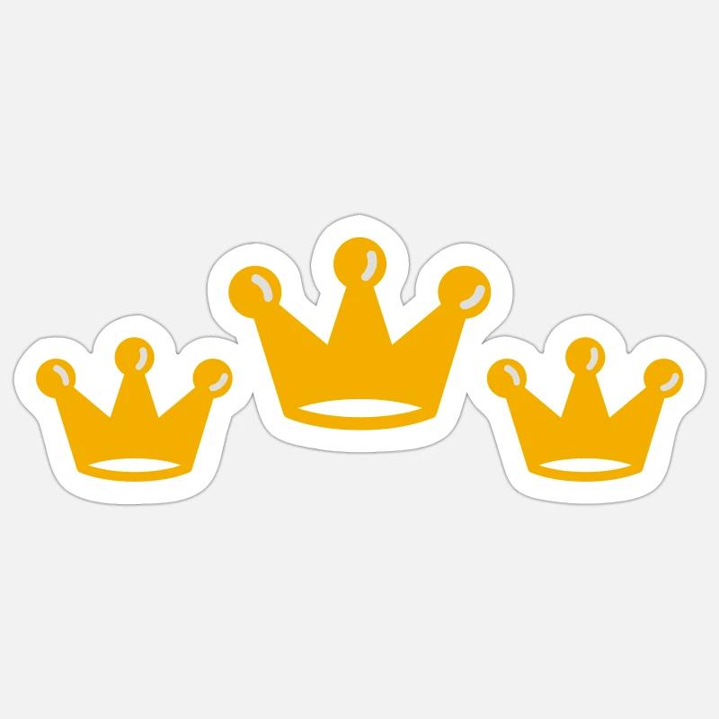 kronen - Sticker size S (10 x 10 cm) - white matte