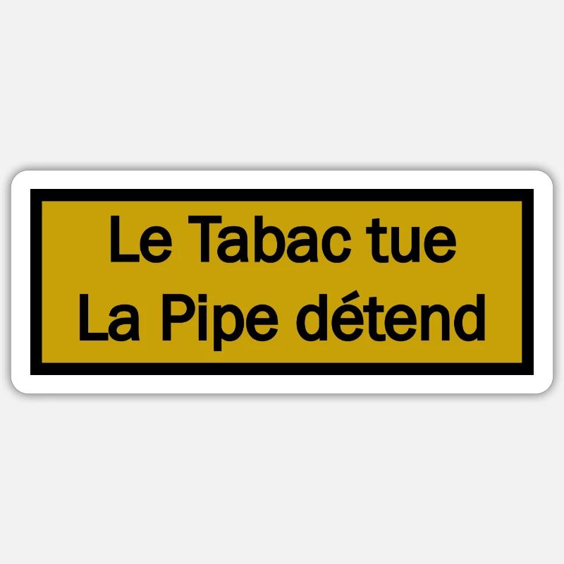La Pipe détend - Sticker taille S (10 x 10 cm) - blanc mat