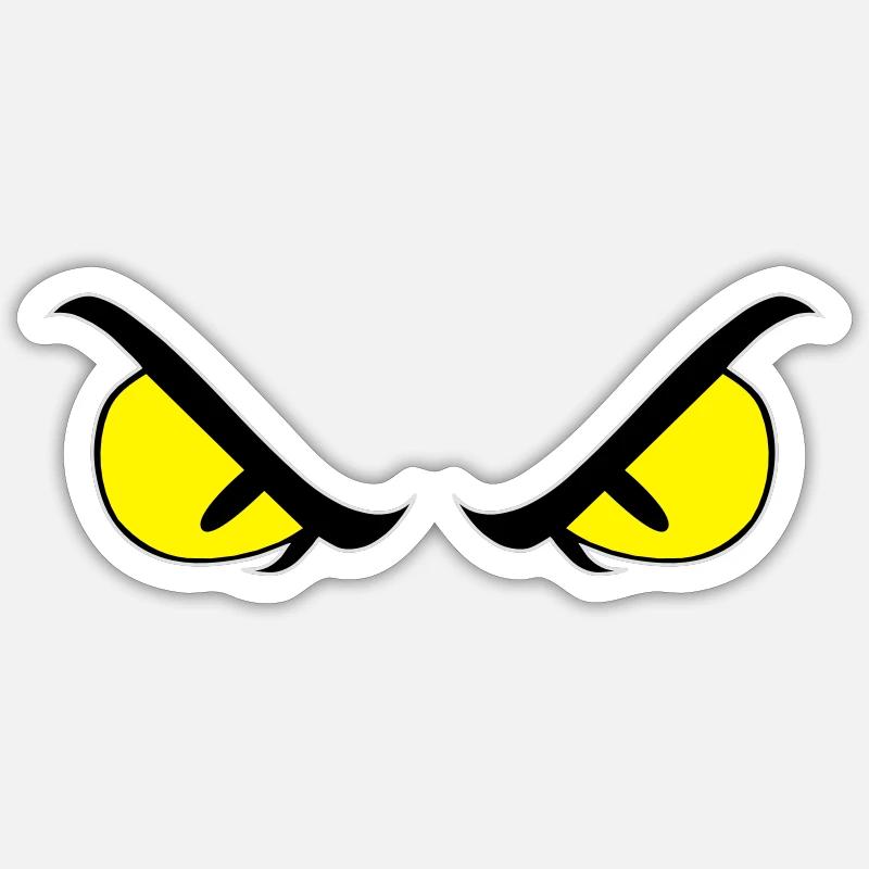 Evil eyes - Sticker size S (10 x 10 cm) - white matte