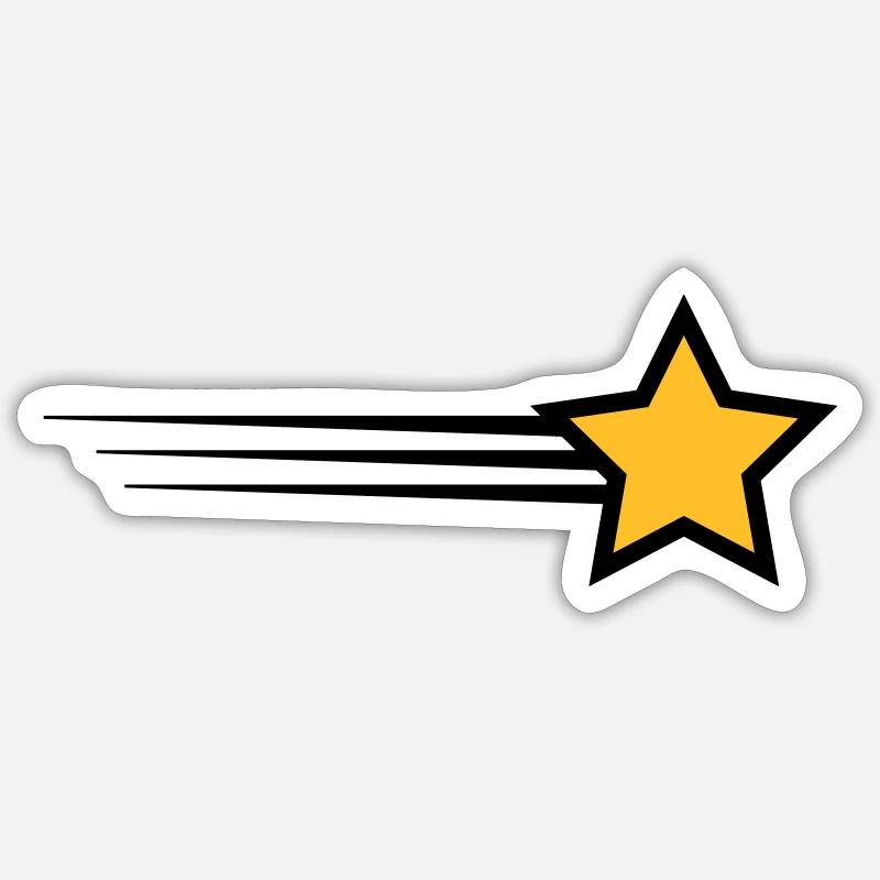 Stern - Sticker Größe S (10 x 10 cm) - Mattweiß