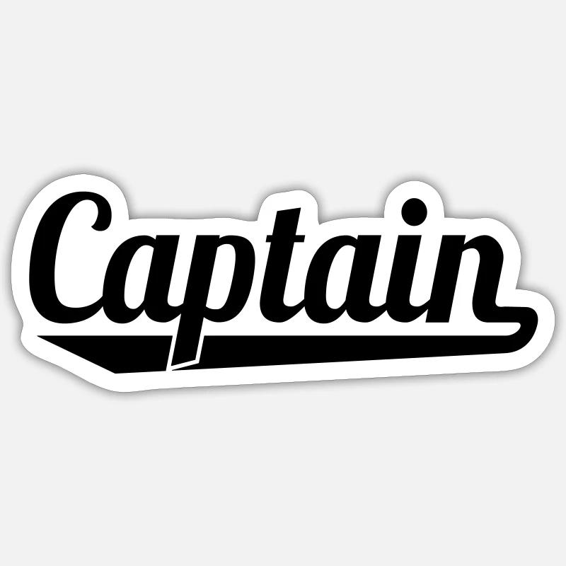 Captain - Sticker size S (10 x 10 cm) - white matte