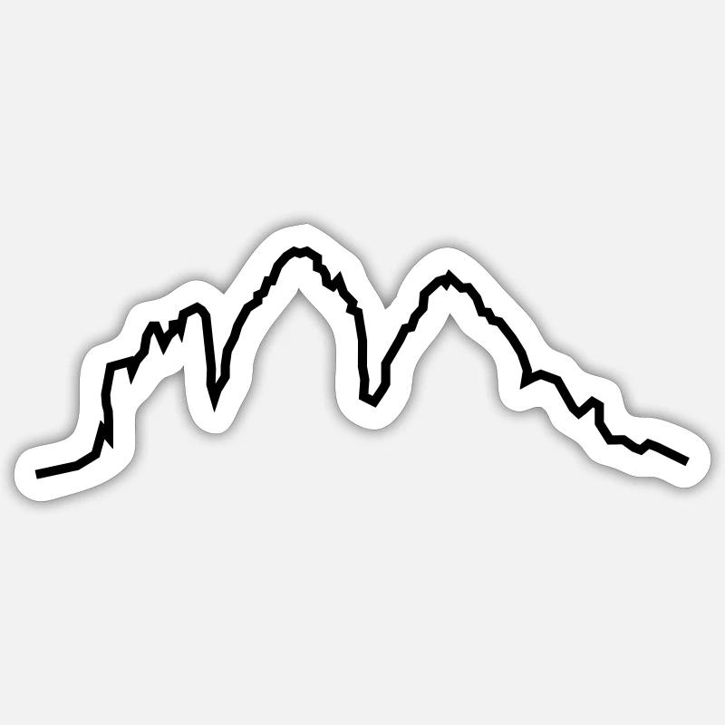 Dolomies 3 pics - Sticker taille S (10 x 10 cm) - blanc mat