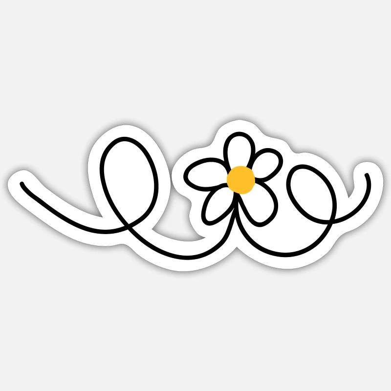 Blume Sticker Größe S (10 x 10 cm)