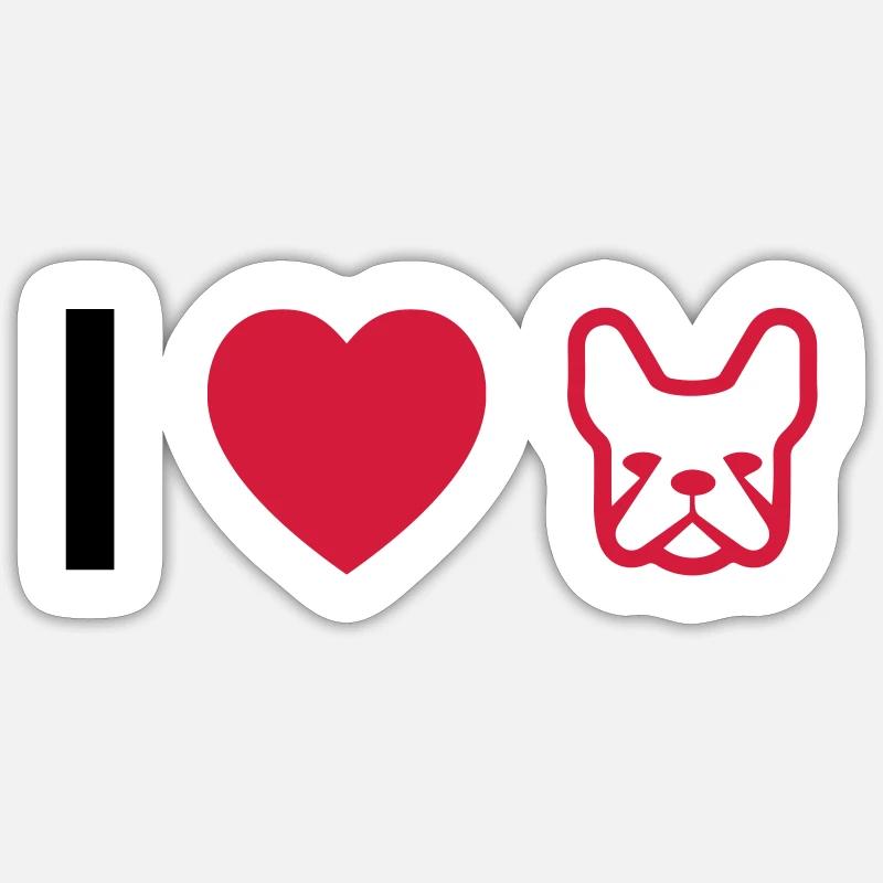 bouledogue français Sticker taille S (10 x 10 cm)