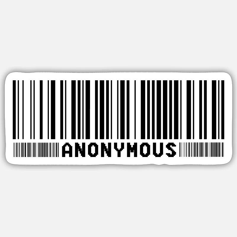 Anonymous Barcode - We Are Legion - Shirt Sticker size S (10 x 10 cm)
