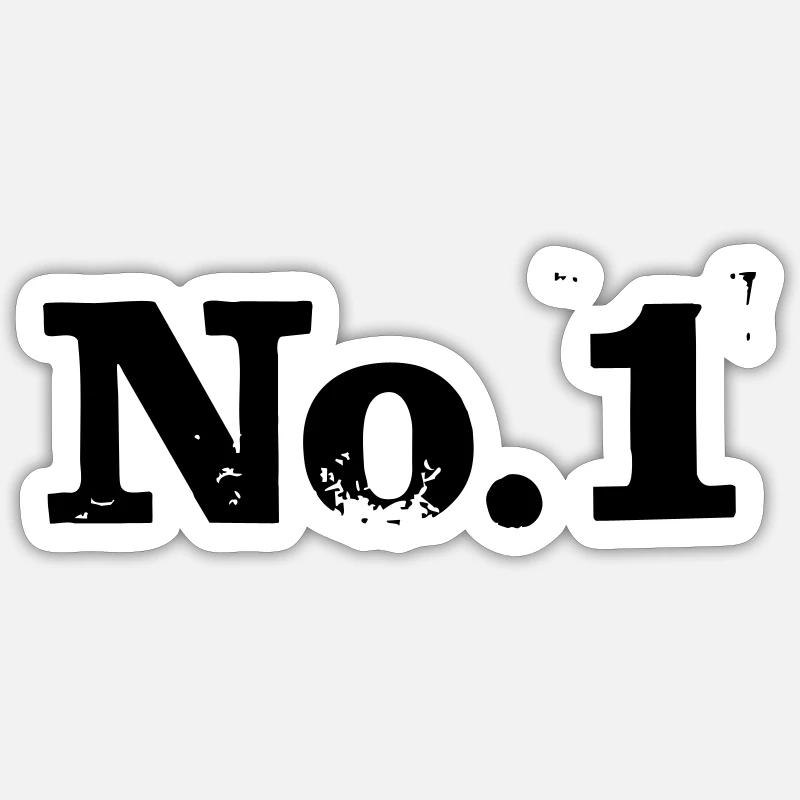 No. 1 - Nummer 1 Sticker Größe S (10 x 10 cm)