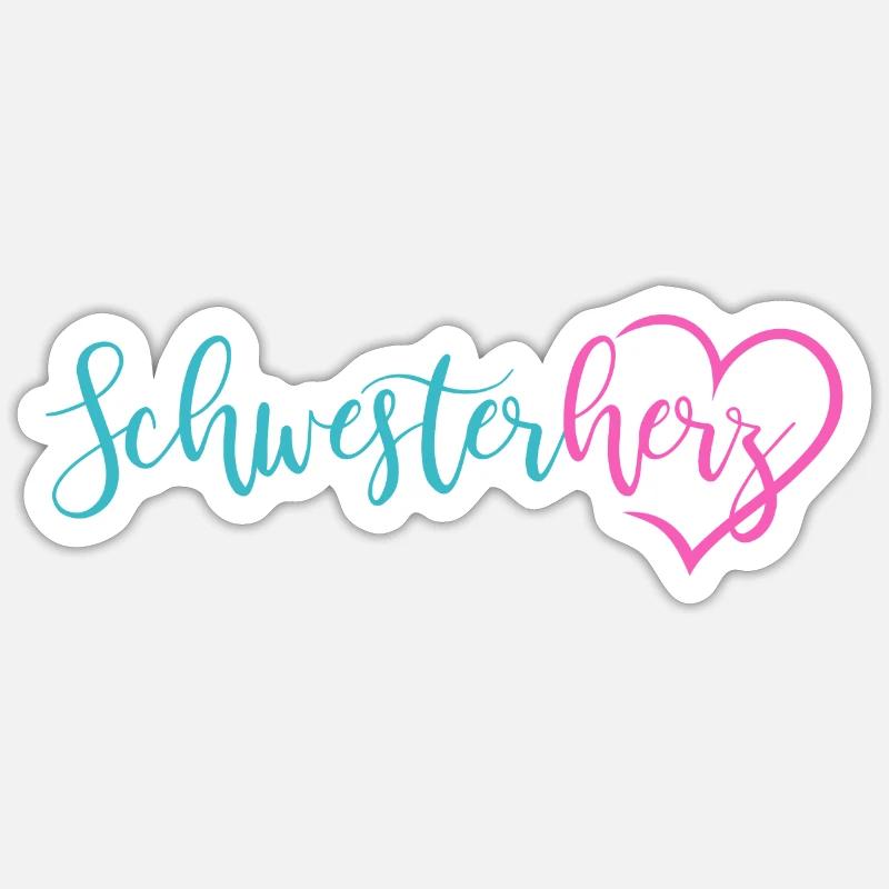 sœurette - Sticker taille S (10 x 10 cm) - blanc mat