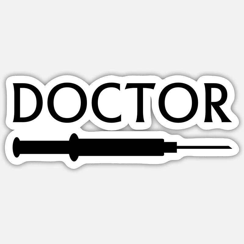 doctor - Sticker size S (10 x 10 cm) - white matte