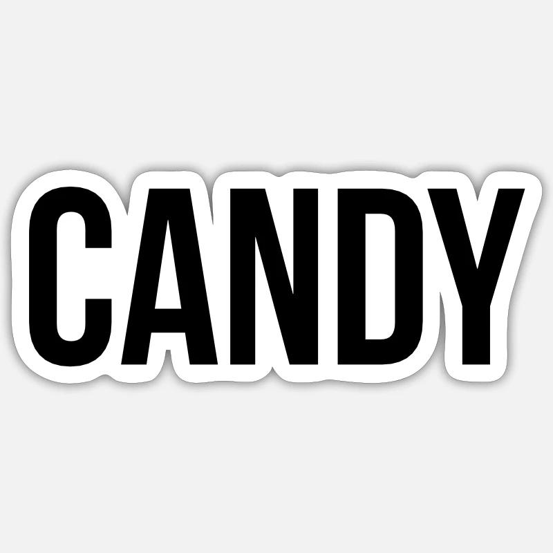 Candy - Sticker Größe S (10 x 10 cm) - Mattweiß