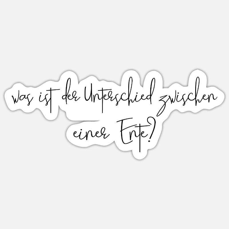 difference between a duck Sticker size S (10 x 10 cm)