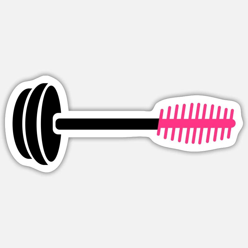 mascara - Sticker taille S (10 x 10 cm) - blanc mat