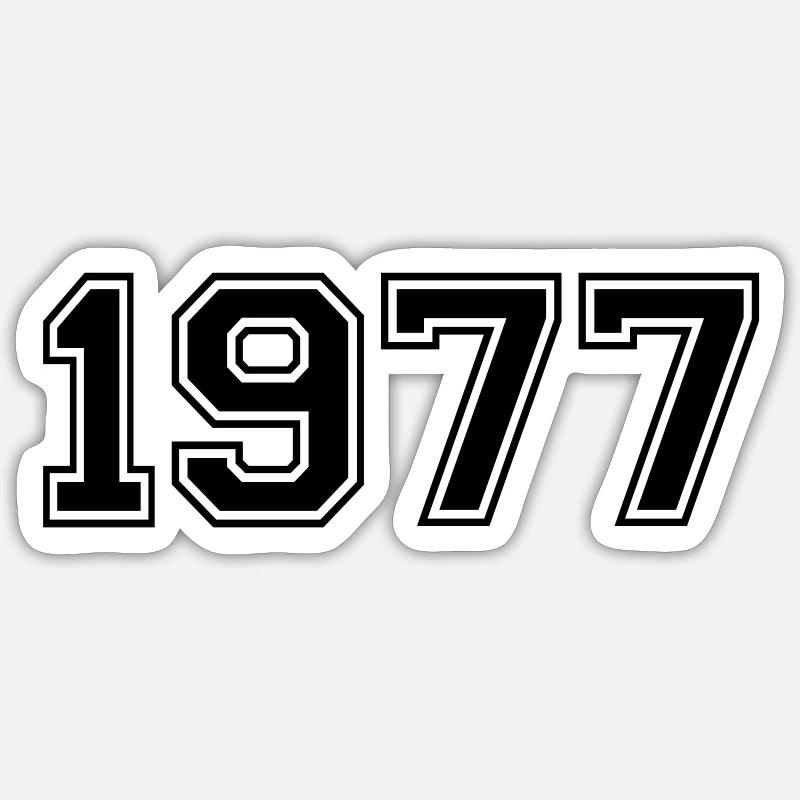 1977 - Sticker size S (10 x 10 cm) - white matte