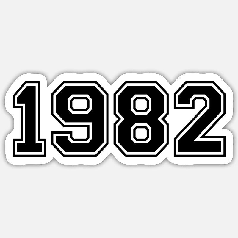 1982 - Sticker size S (10 x 10 cm) - white matte