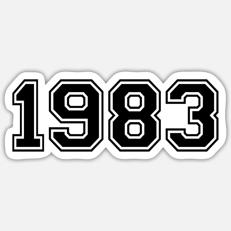 1983 - Sticker size S (10 x 10 cm) - white matte