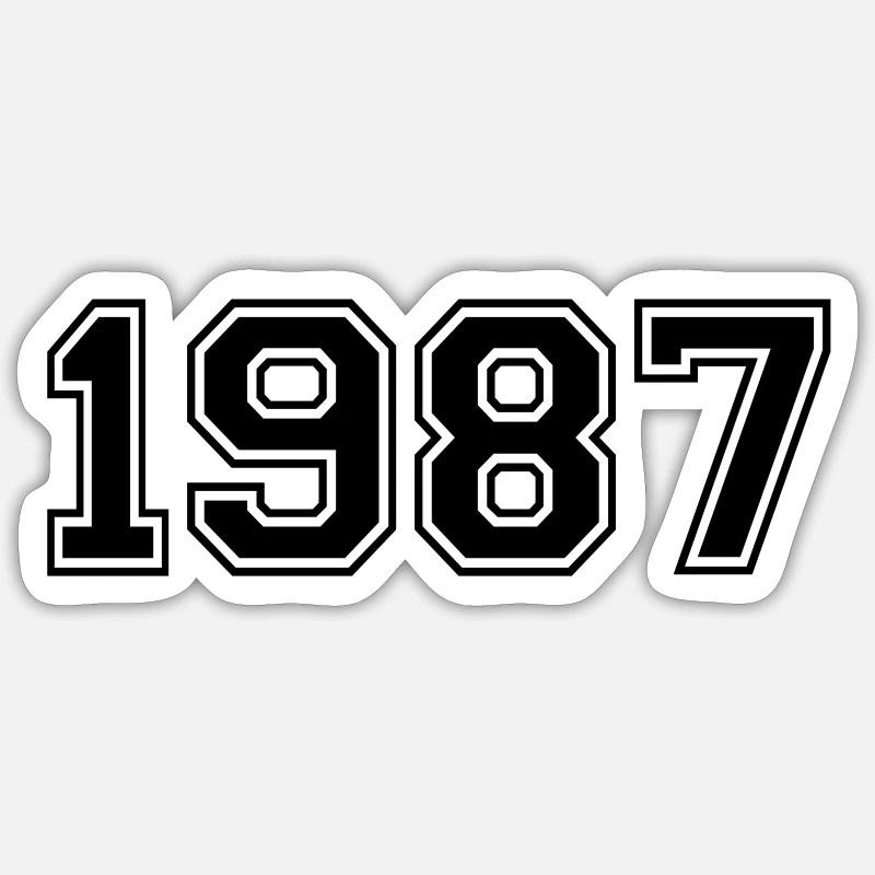 1987 - Sticker taille S (10 x 10 cm) - blanc mat
