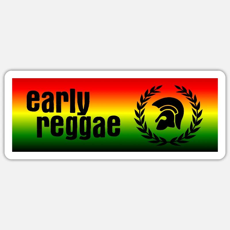 Early Reggae - Sticker taille S (10 x 10 cm) - blanc mat