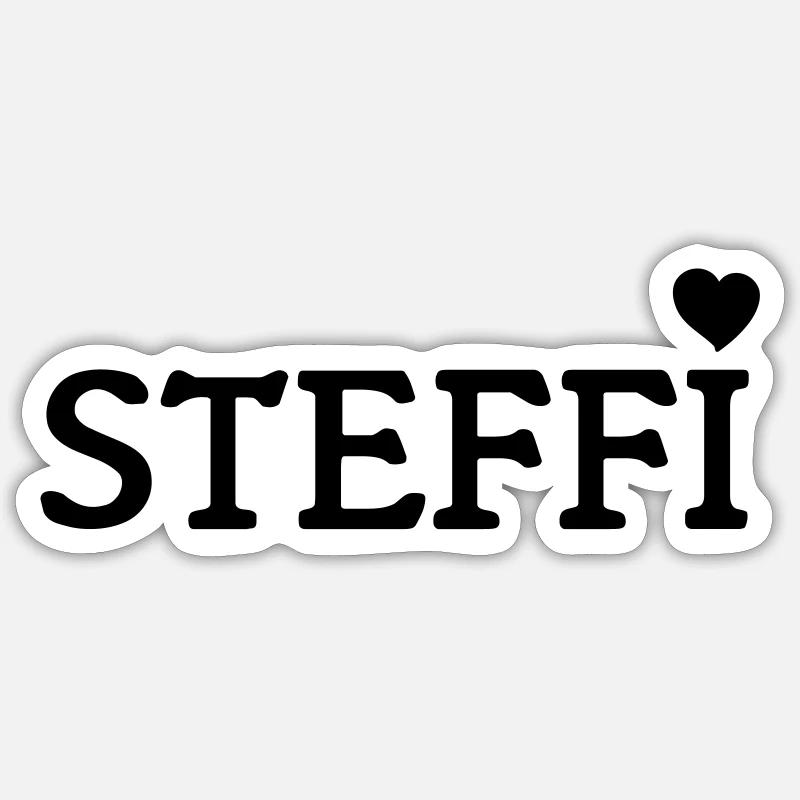 steffi_1 - Sticker Größe S (10 x 10 cm) - Mattweiß