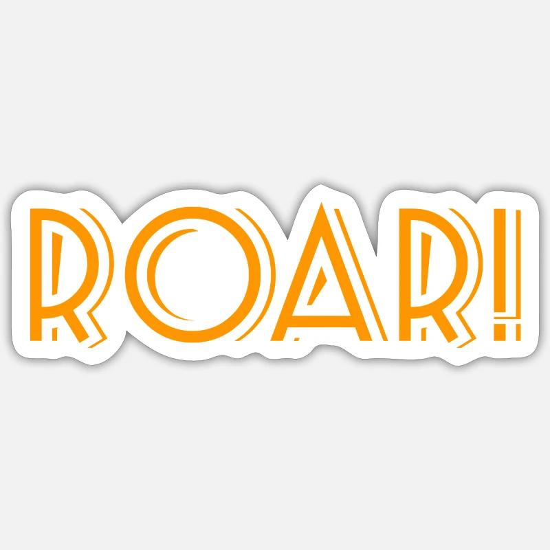 ROAR! - Sticker size S (10 x 10 cm) - white matte