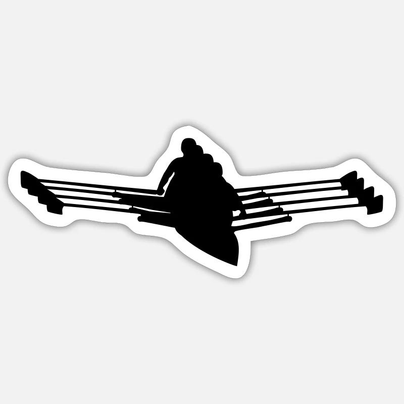 Rowing - Sticker size S (10 x 10 cm) - white matte