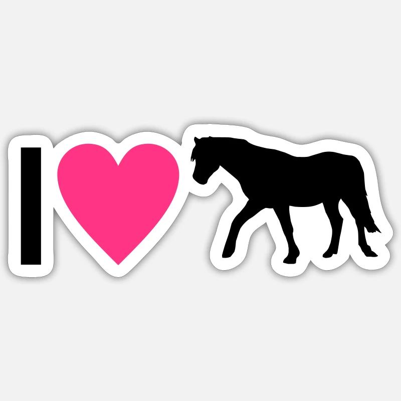 Pferd - Sticker Größe S (10 x 10 cm) - Mattweiß