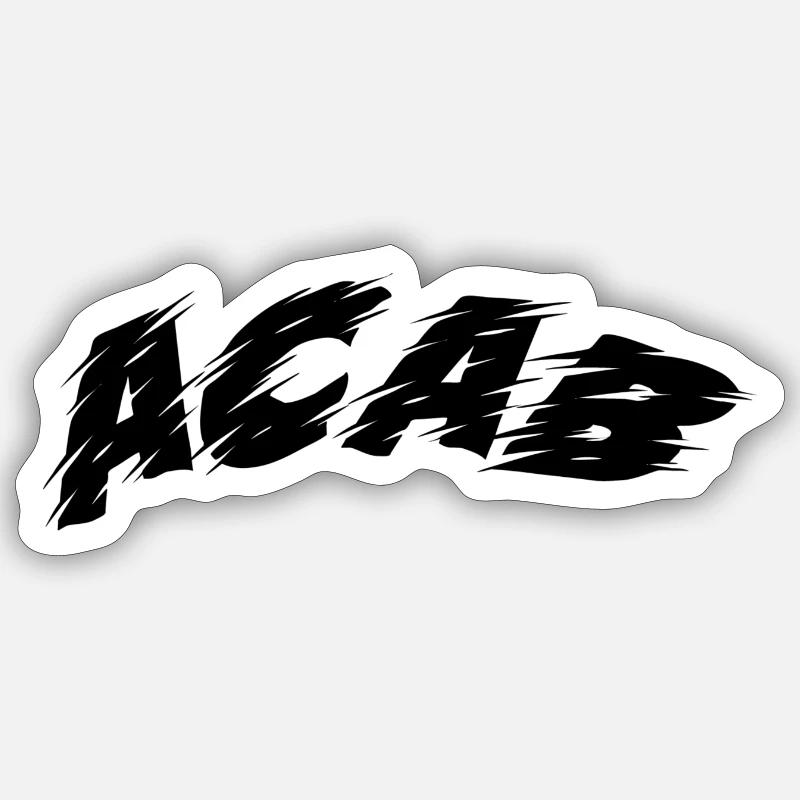 ACAB - Sticker Größe S (10 x 10 cm) - Mattweiß
