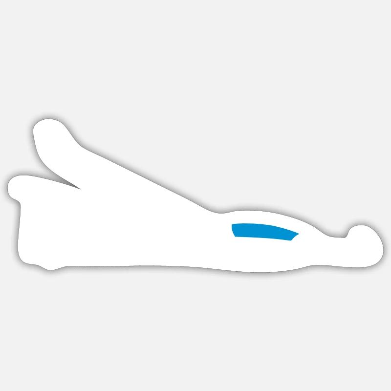 Glider glider gift tshirt glide - Sticker size S (10 x 10 cm) - white matte
