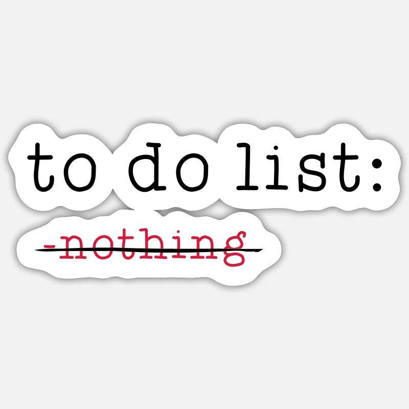 to-do list - Sticker taille S (10 x 10 cm) - blanc mat