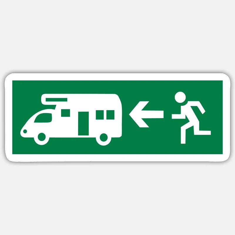 camper - Sticker size S (10 x 10 cm) - white matte