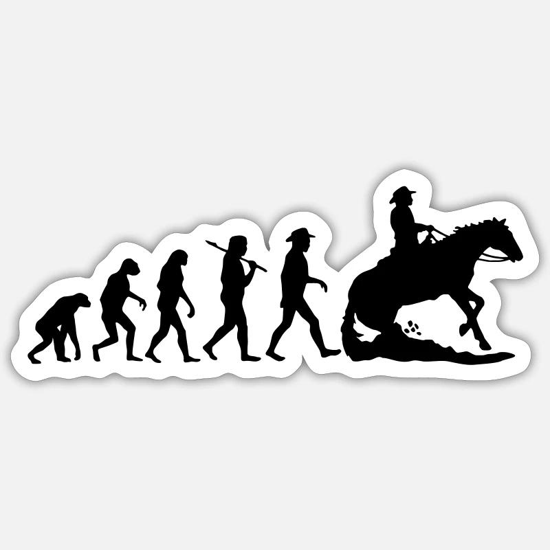Evolution des hommes Équitation Western Sticker taille S (10 x 10 cm)