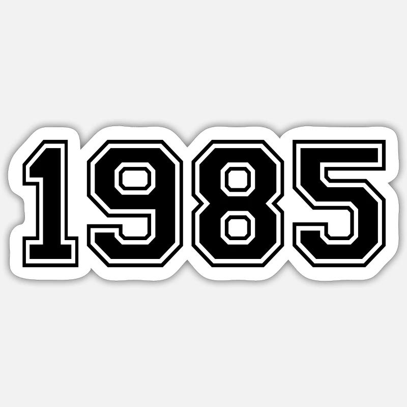 1985 - Sticker size S (10 x 10 cm) - white matte