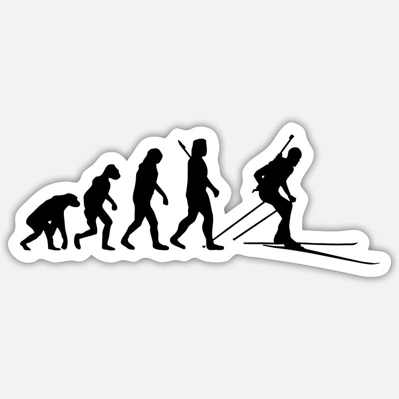 Evolution Biathlon - Biathlète Sticker taille S (10 x 10 cm)