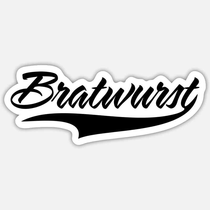 saucisse - Sticker taille S (10 x 10 cm) - blanc mat