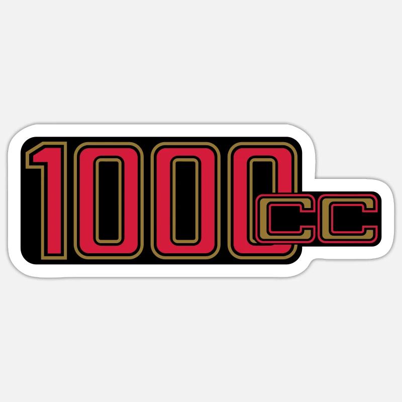 1000ccm Hubraum - Sticker Größe S (10 x 10 cm) - Mattweiß