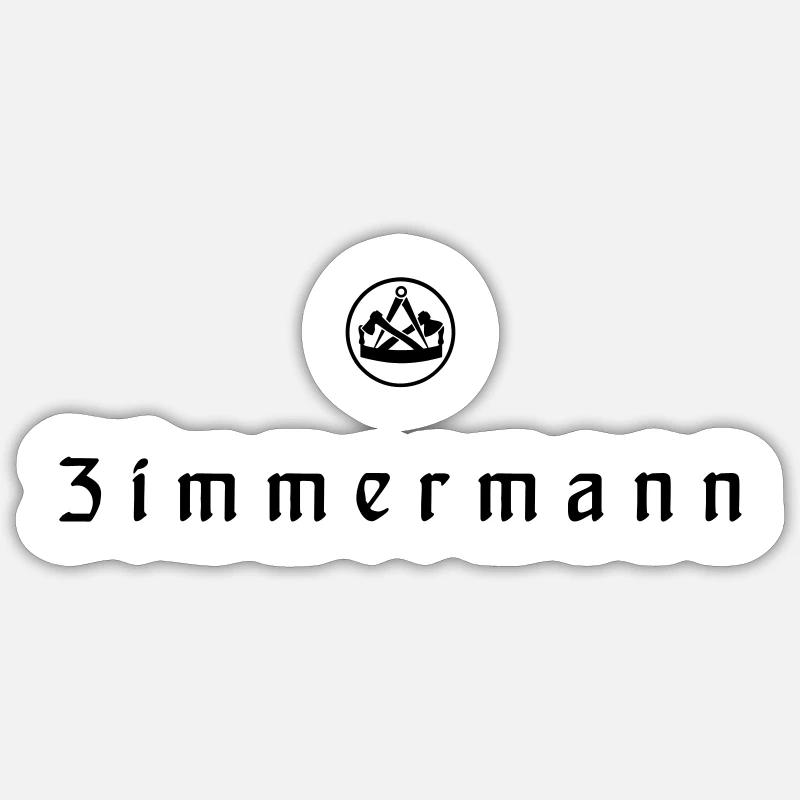 Zimmermann Sticker Größe S (10 x 10 cm)