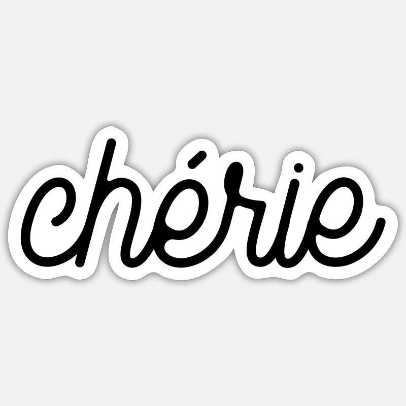 Chérie Sticker taille S (10 x 10 cm)