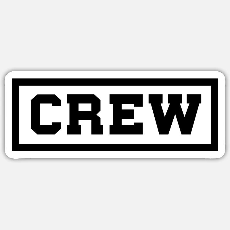 Crew - Sticker Größe S (10 x 10 cm) - Mattweiß