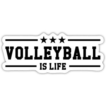 Volleyball is life - Sticker size S (10 x 10 cm) - white matte - Front