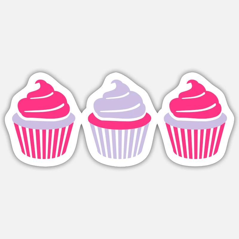 Cupcake - Sticker size S (10 x 10 cm) - white matte